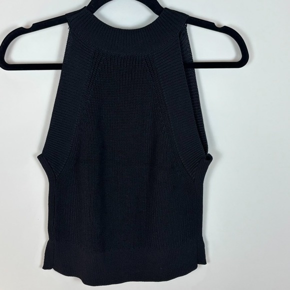 Aritzia Wilfred Crevier Knit Black Cropped Tank Top Womens XS Classic Clean Girl - Picture 4 of 10